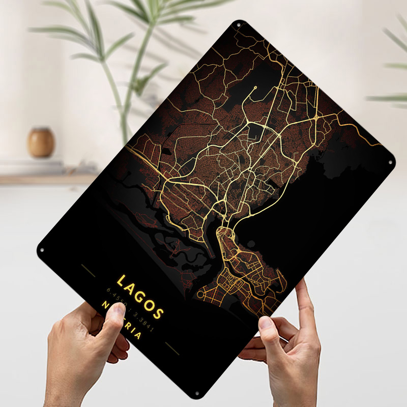 Lagos City Map Poster Customiz - Gaming Accessories Europe ulasan dan harga