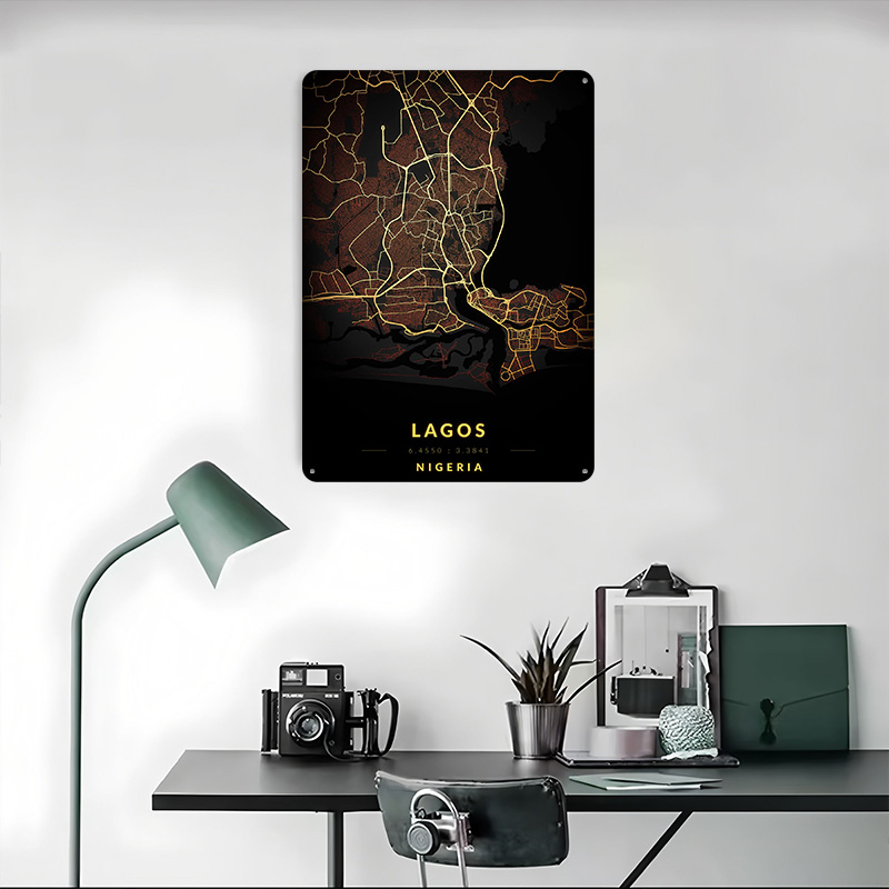 Lagos City Map Poster Customiz - Gaming Accessories Europe ulasan dan harga