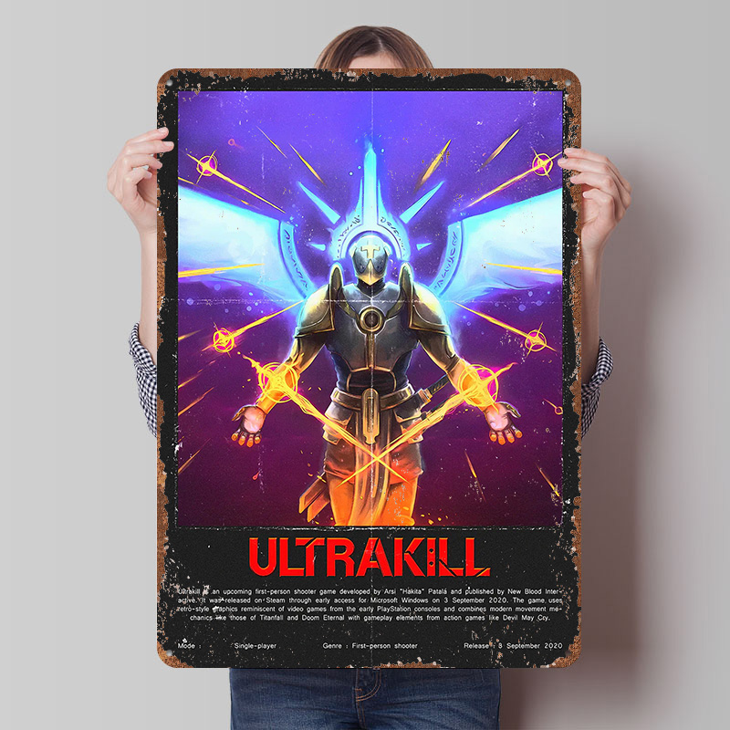 Ultrakill Game Metal Poster Cu - Gaming Accessories Europe ulasan dan harga