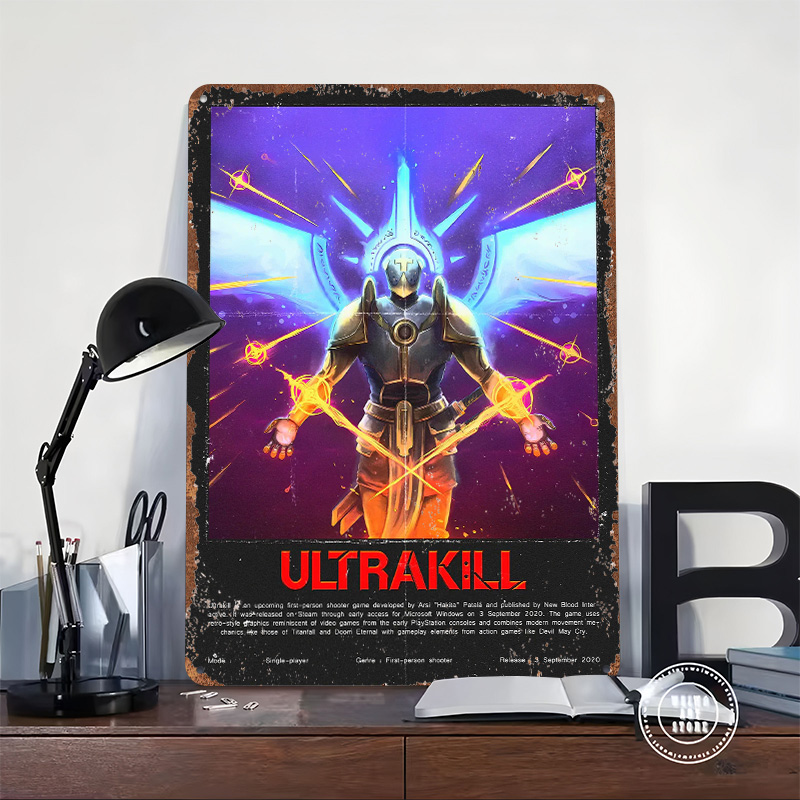 Ultrakill Game Metal Poster Cu - Gaming Accessories Europe ulasan dan harga