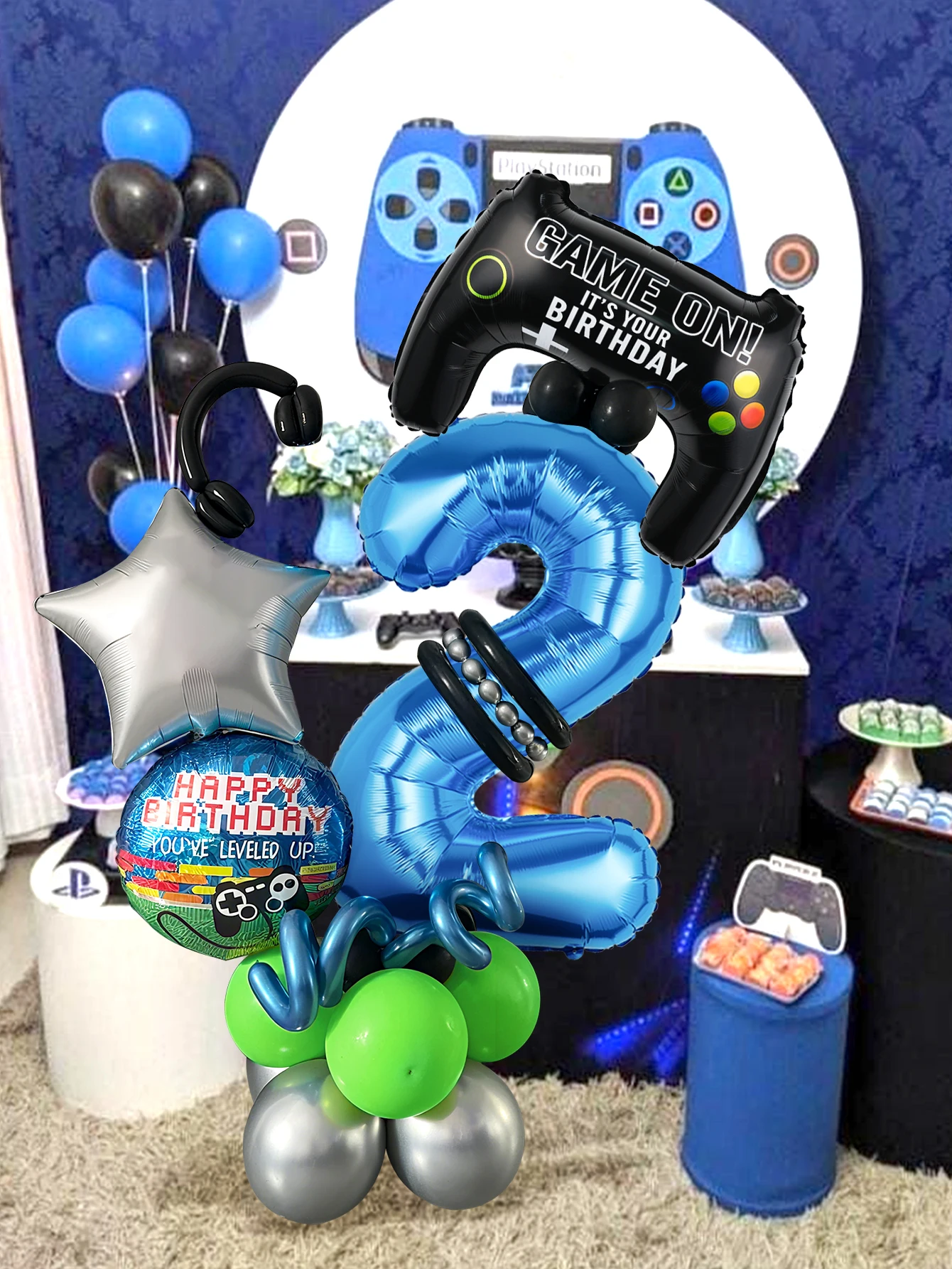 32PCS Game Theme Birthday Numb - Gaming Accessories Room ulasan dan harga
